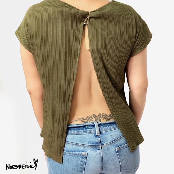 Sabo Skirt Tops - SABO Skirt Ribbed Split Back Top